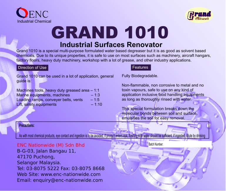 Industrial Surface Renovator Detergent Cleaner 